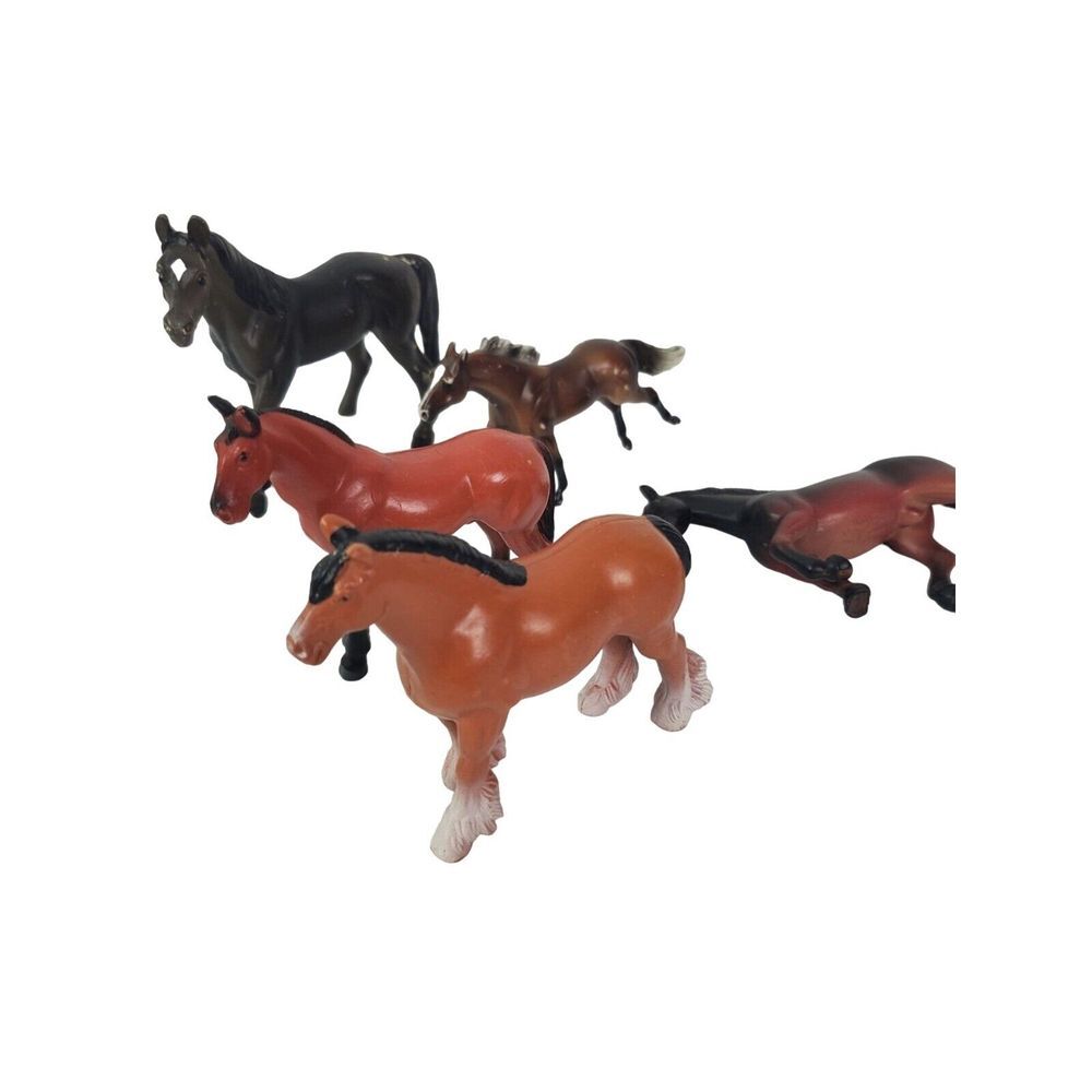 Lot‎ of 5 Toy Horses Funrise Safari Breyer Figurines GUC
